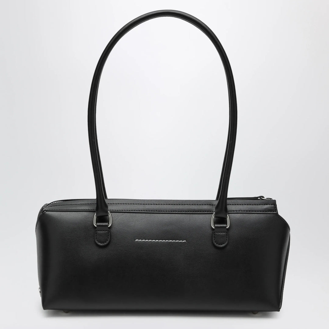 MM6 Maison Margiela - Small black leather Bowling bag Brand Apparel &amp; Accessories
