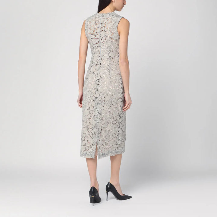 P.A.R.O.S.H. - Light grey lace midi dress Brand Apparel &amp; Accessories S