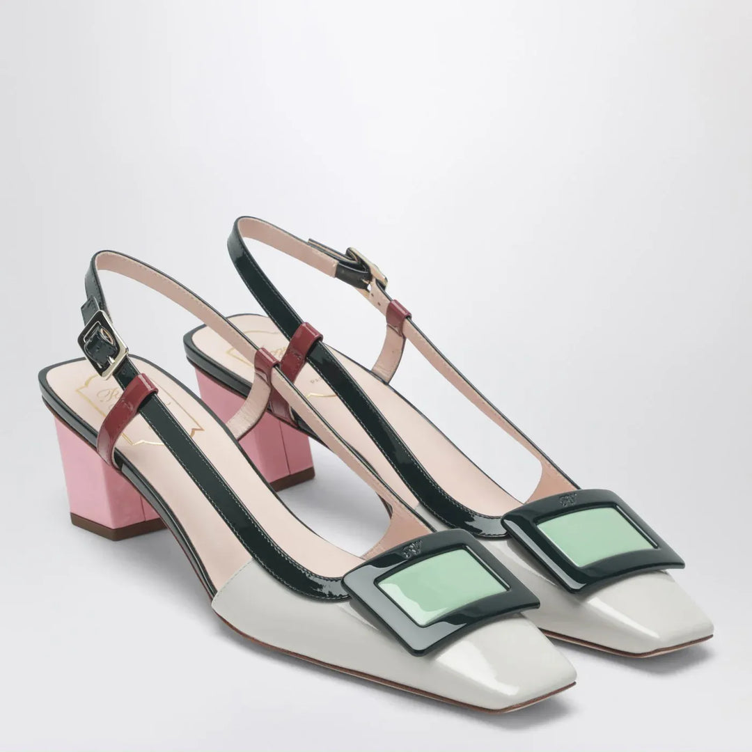 ROGER VIVIER - Belle Vivier multicolour patent leather slingback Brand Apparel &amp; Accessories