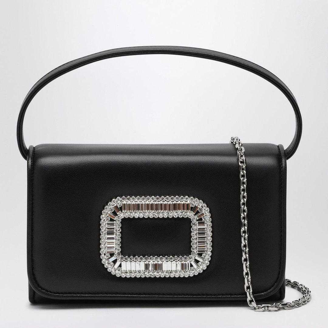 Apparel &amp; Accessories TU ROGER VIVIER - Black leather Micro Pilgrim bag Brand