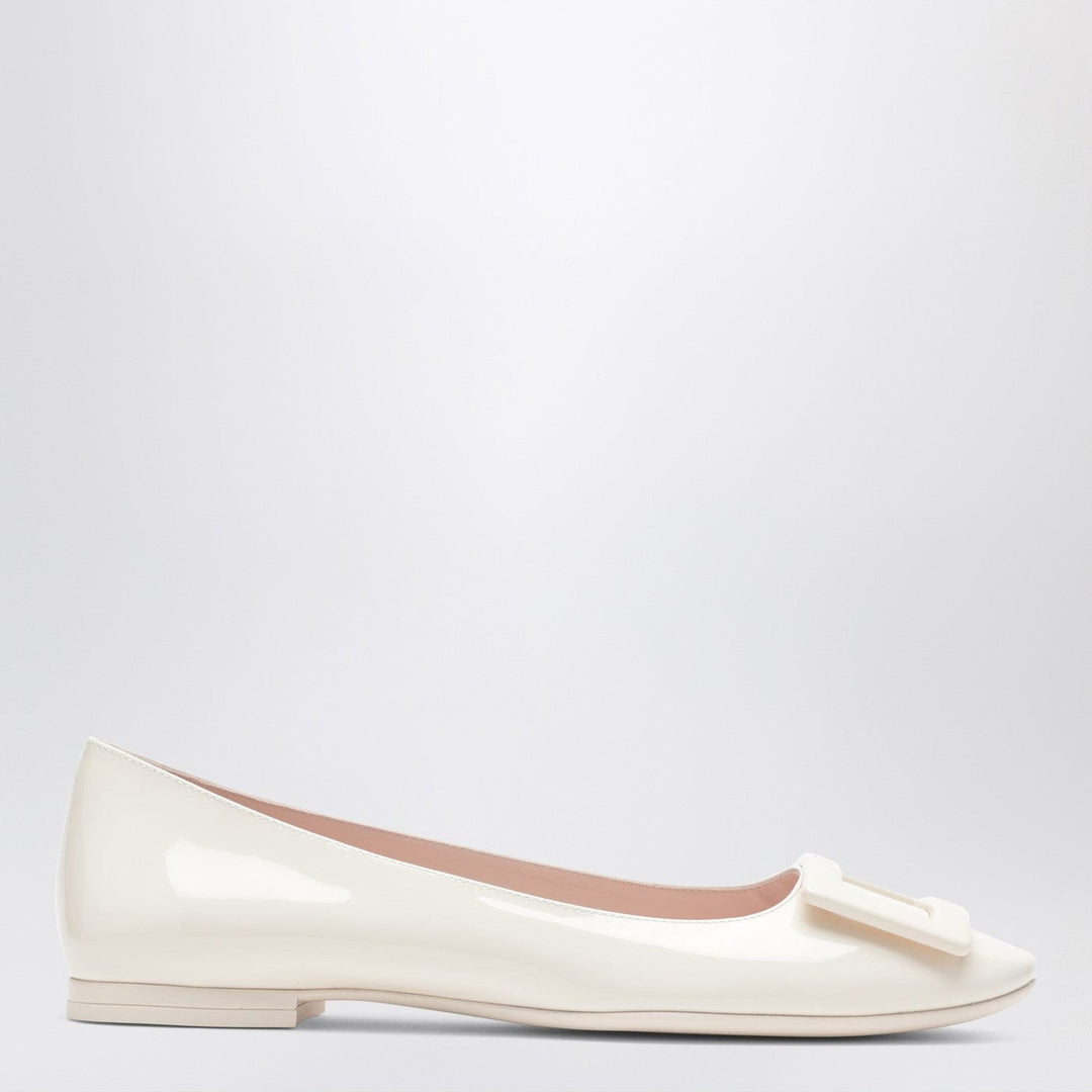 Apparel &amp; Accessories ROGER VIVIER - U Look ballet flats in ivory patent leather Brand