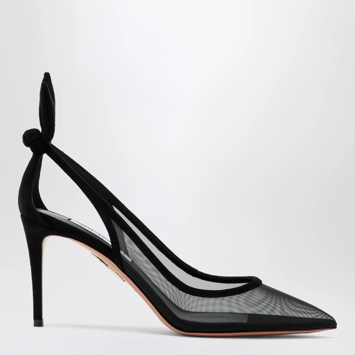 Aquazzura - Black bow-tie mesh pumps Brand Apparel &amp; Accessories > Shoes 36 IT