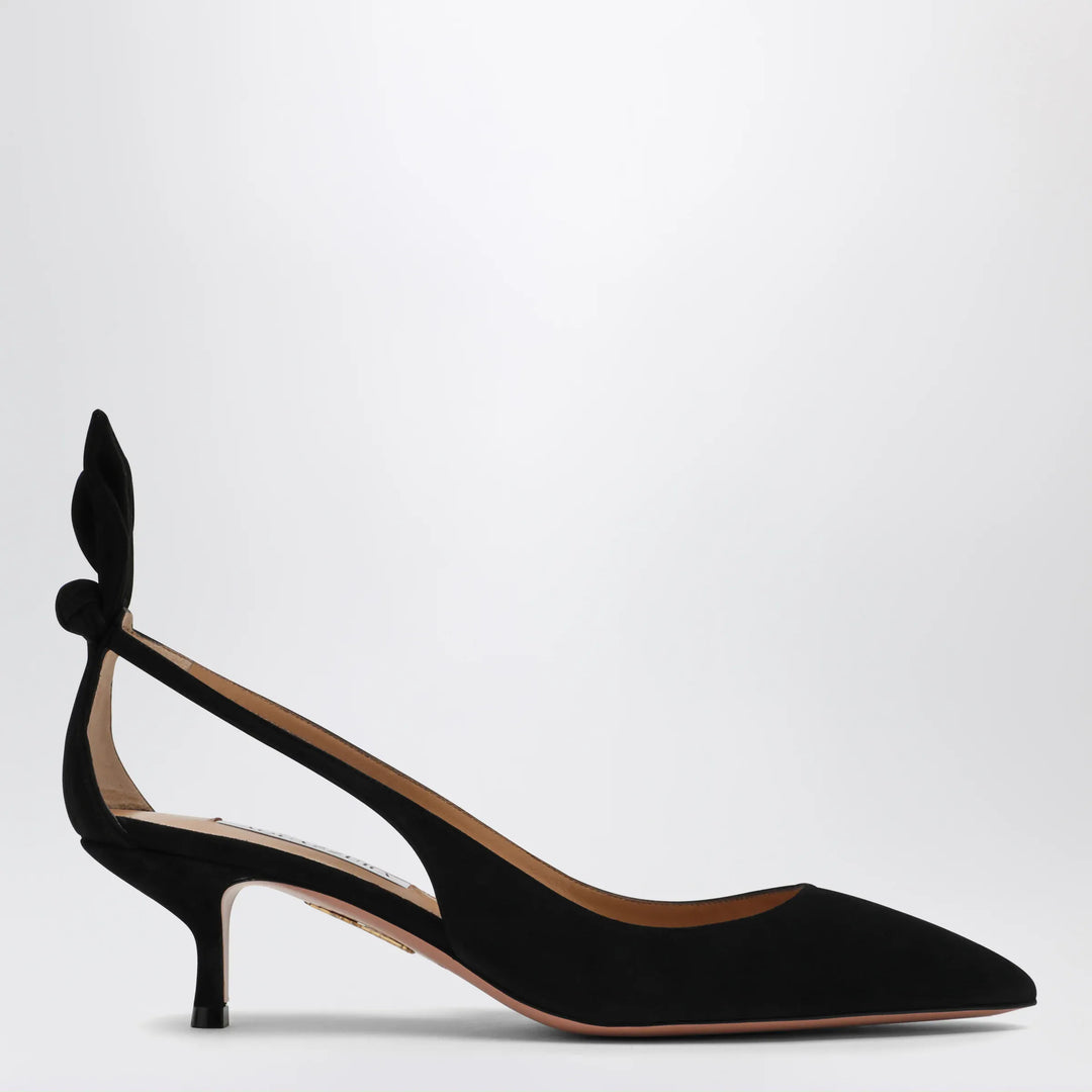 Aquazzura - Black suede Deneuve pumps Brand Apparel & Accessories > Shoes 36 IT