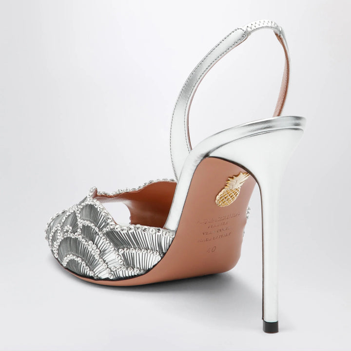 Aquazzura - Ce Soir silver sandals in nappa leather Brand Apparel &amp; Accessories > Shoes