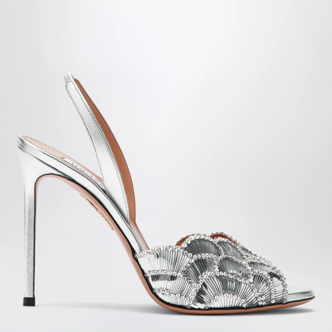 Aquazzura - Ce Soir silver sandals in nappa leather Brand Apparel &amp; Accessories > Shoes