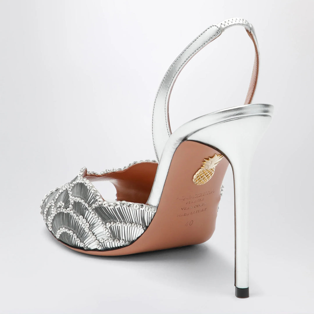 Aquazzura - Ce Soir silver sandals in nappa leather Brand Apparel &amp; Accessories > Shoes