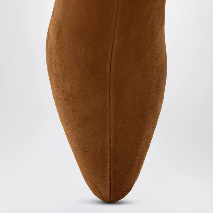 Aquazzura - Chestnut Sloan suede ankle boots Brand Apparel &amp; Accessories > Shoes 38,5 IT
