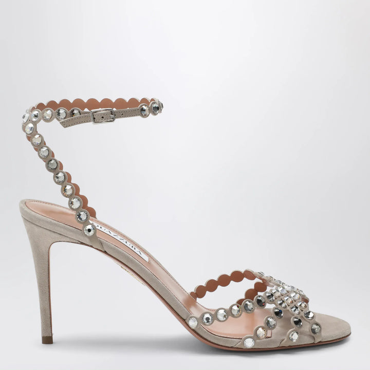Aquazzura - Tequila crystal-embellished suede sandals Brand Apparel &amp; Accessories > Shoes 36 IT