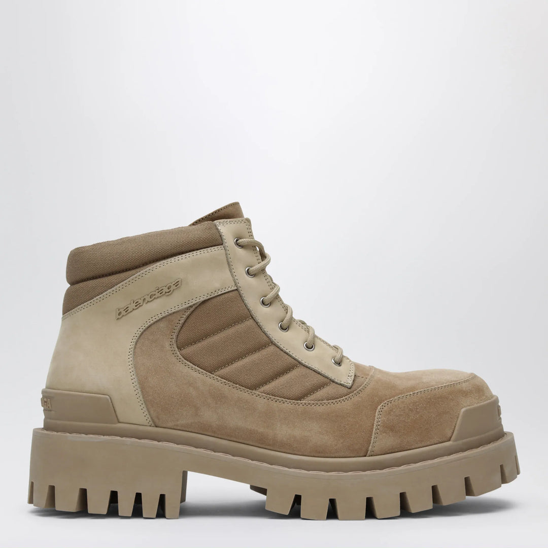 Balenciaga - Sand-colored nubuck Combat Strike boots Brand Apparel & Accessories > Shoes 41 IT
