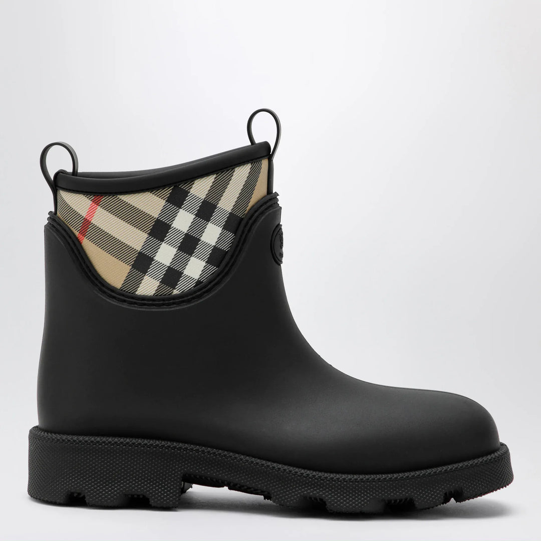 Burberry - Marsh Stamp rubber and nylon rain boots in black Brand Apparel &amp; Accessories > Shoes