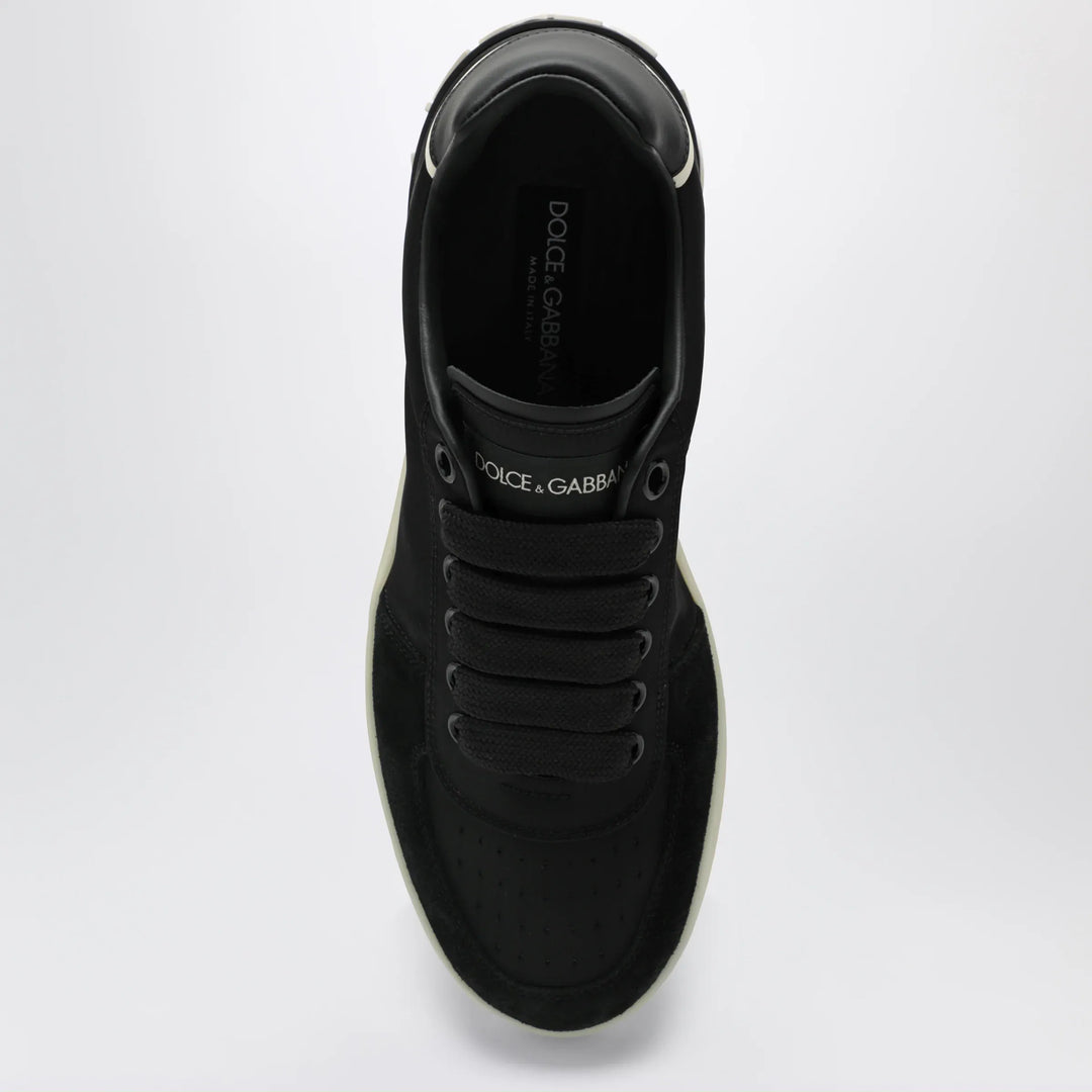 Dolce&amp;Gabbana - Portofino panelled sneakers in black leather Brand Apparel &amp; Accessories > Shoes