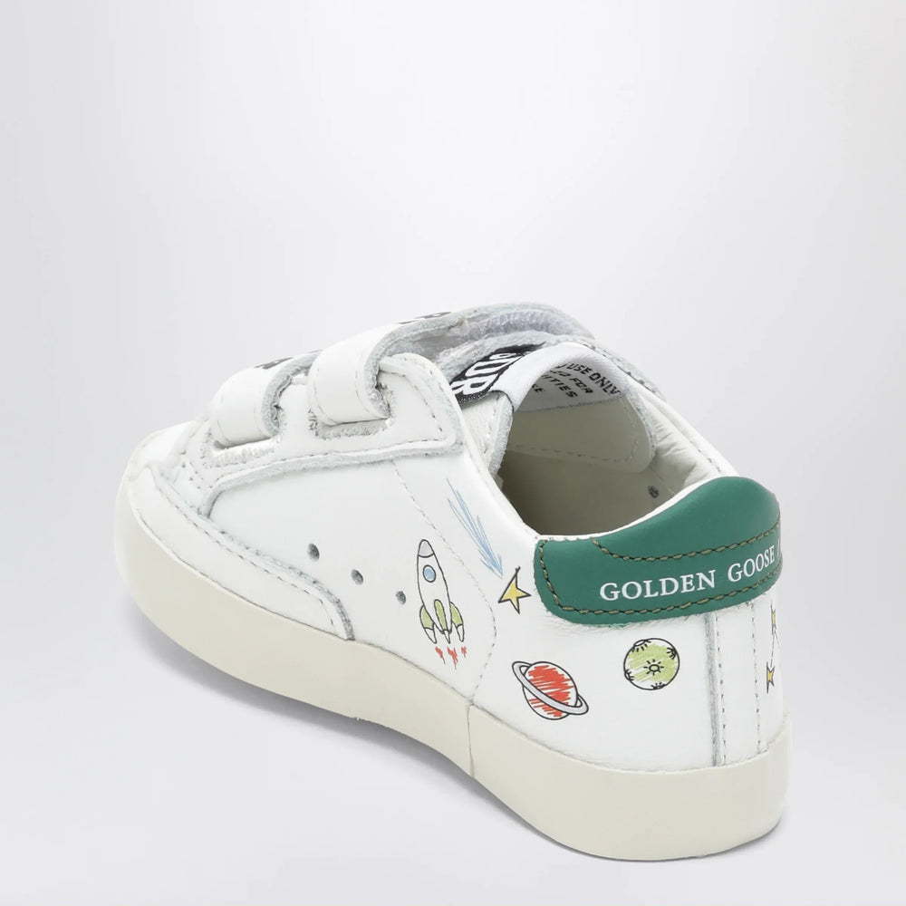 Golden Goose - Old School sneakers in white leather with astronaut detail Brand Apparel & Accessories > Shoes 16