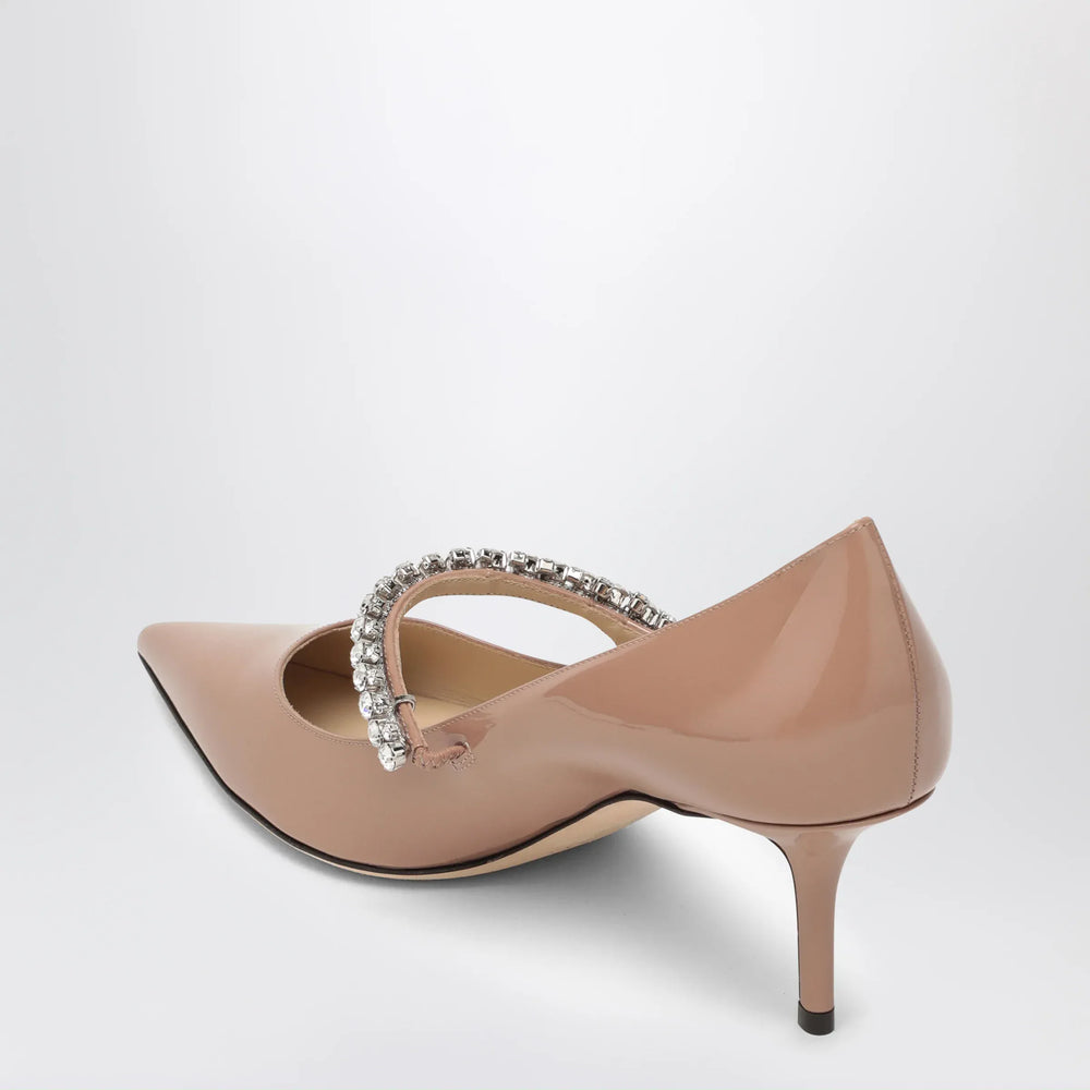Jimmy Choo - Bing crystal-strap patent leather pumps in ballet pink Brand Apparel & Accessories > Shoes