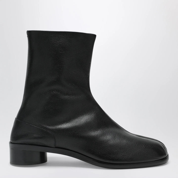 Maison Margiela - Black Leather Tabi Ankle Boots Brand Apparel &amp; Accessories > Shoes 41 IT