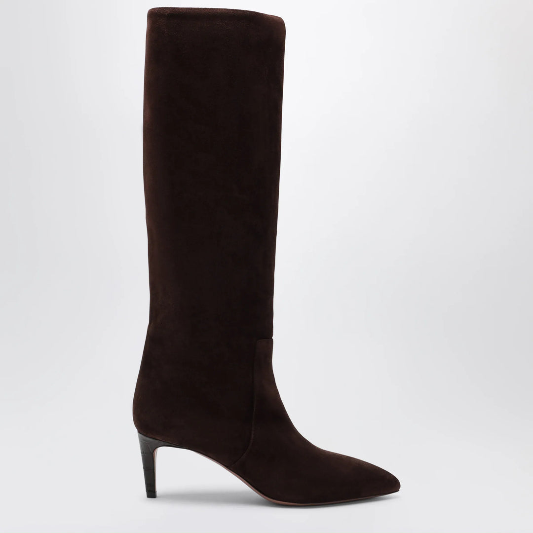 Paris Texas - Chocolate suede pointed-toe boots Brand Apparel & Accessories > Shoes 36 IT