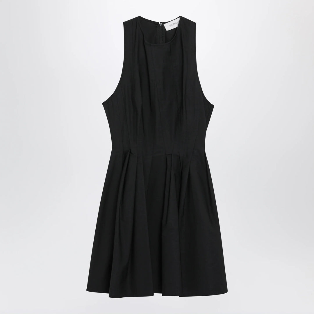Sportmax - Sleeveless short cotton dress in black Brand Apparel & Accessories 38  IT