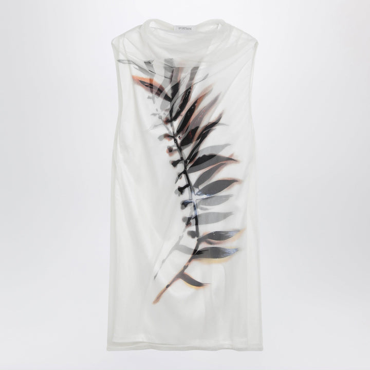 Apparel &amp; Accessories Sportmax - White double-layer dress in satin and tulle Brand