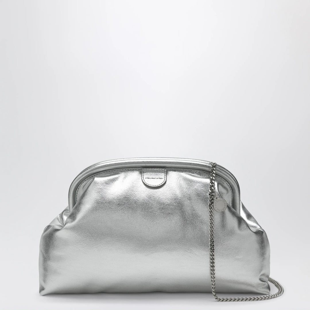 Stella McCartney - Silver metallic padded Falabella clutch Brand Apparel &amp; Accessories U