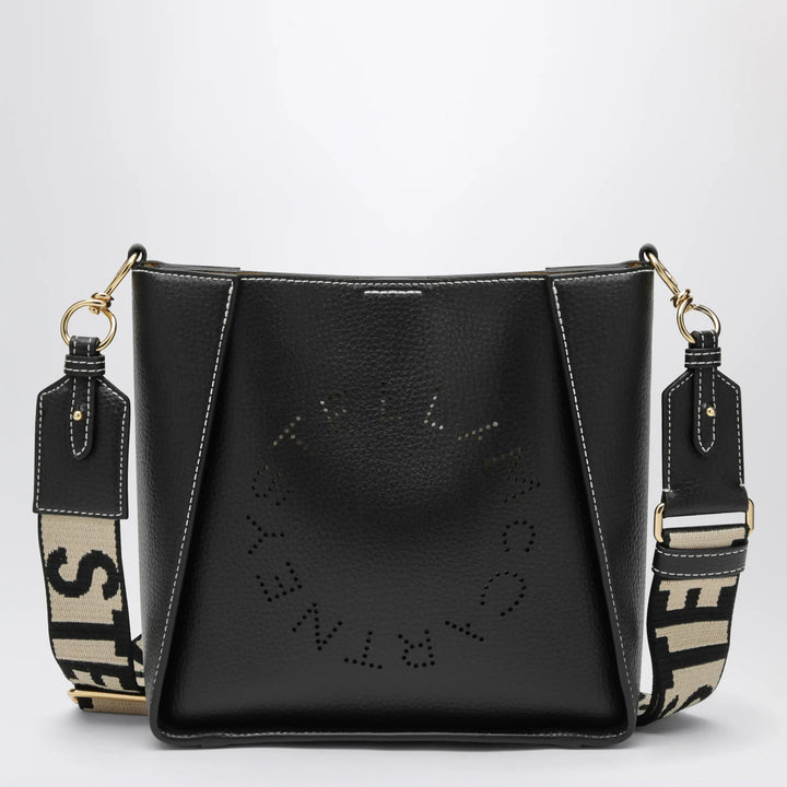 Stella McCartney - Square black crossbody bag with logo Brand Apparel &amp; Accessories U