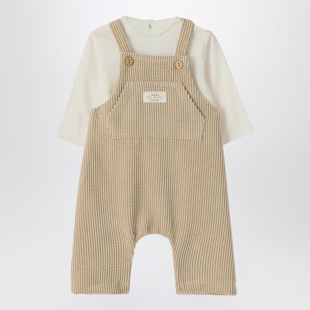 Apparel &amp; Accessories Teddy &amp; Minou - Beige outfit with corduroy overalls Brand