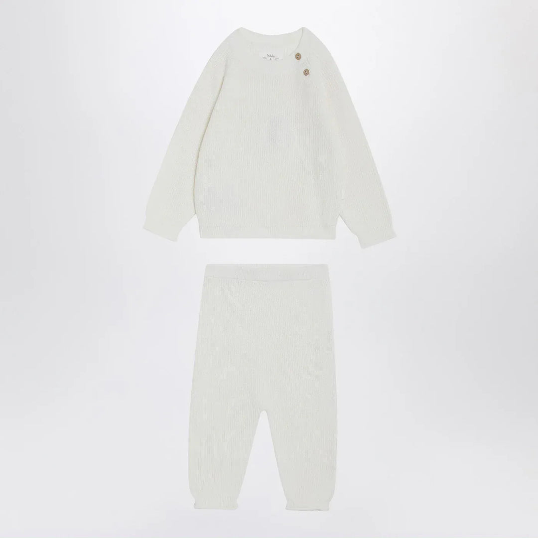 Teddy &amp; Minou - Two-piece suit in milk white Brand Apparel &amp; Accessories 9/12M