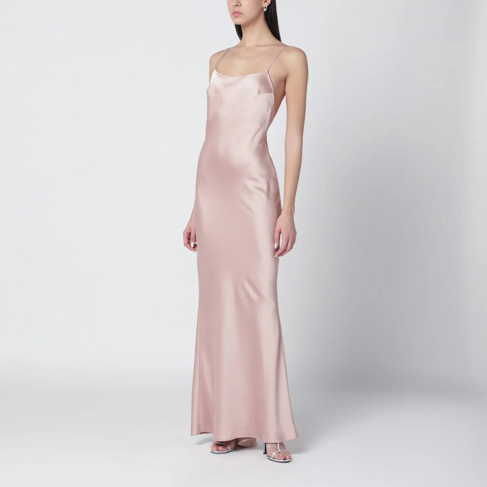 THE ANDAMANE - Peony-coloured Ninfea dress with back draping Brand Apparel & Accessories 38  IT