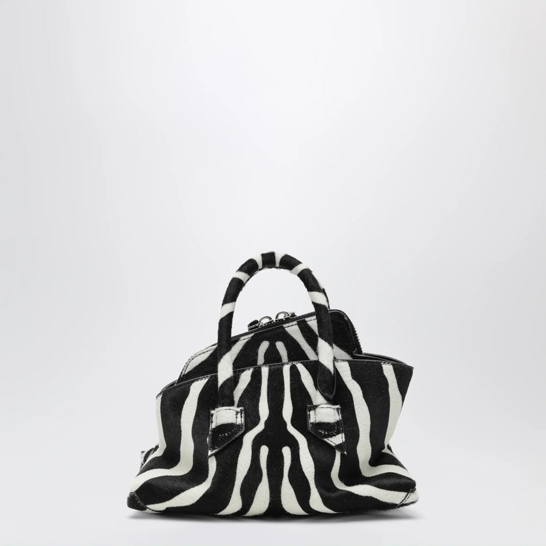 The Attico - La Passeggiata Mini bag in black and white pony hair leather Brand Apparel &amp; Accessories U