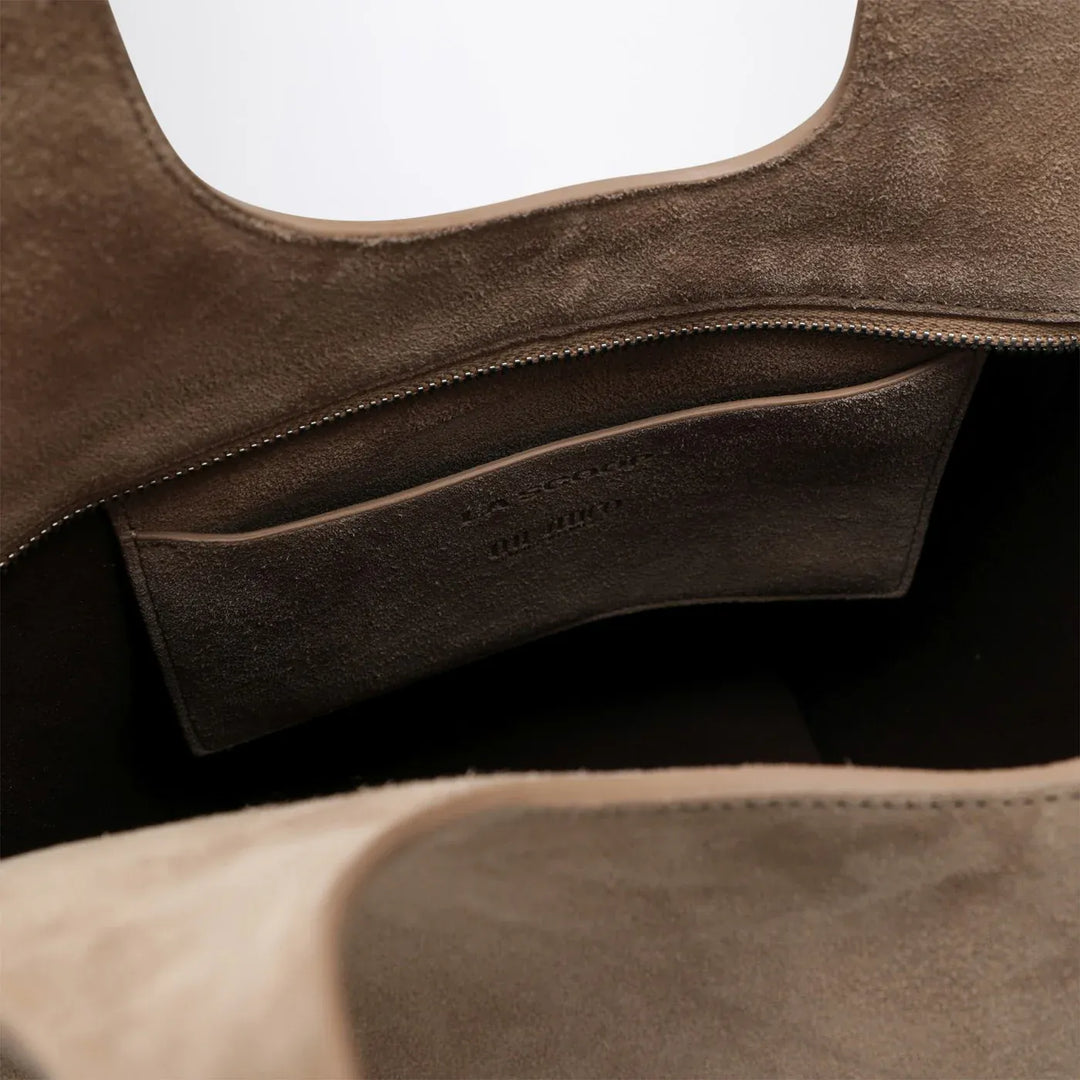 The Attico - Tobacco-coloured suede La Scoop medium bag Brand Apparel &amp; Accessories TU