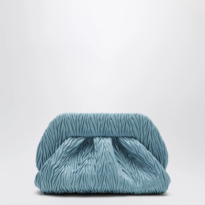 THEMOIRè - Blue ruched vegan leather Bios clutch Brand Apparel &amp; Accessories TU