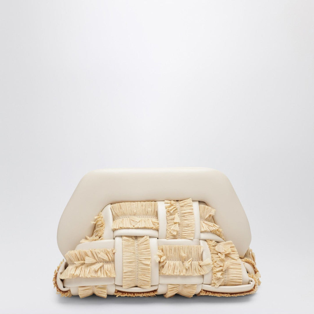 Apparel &amp; Accessories TU THEMOIRè - Small Tia clutch in butter color with raffia inserts Brand