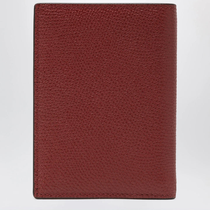 Valentino - Dark red Vlogo card holder in grained leather Brand Apparel &amp; Accessories TU