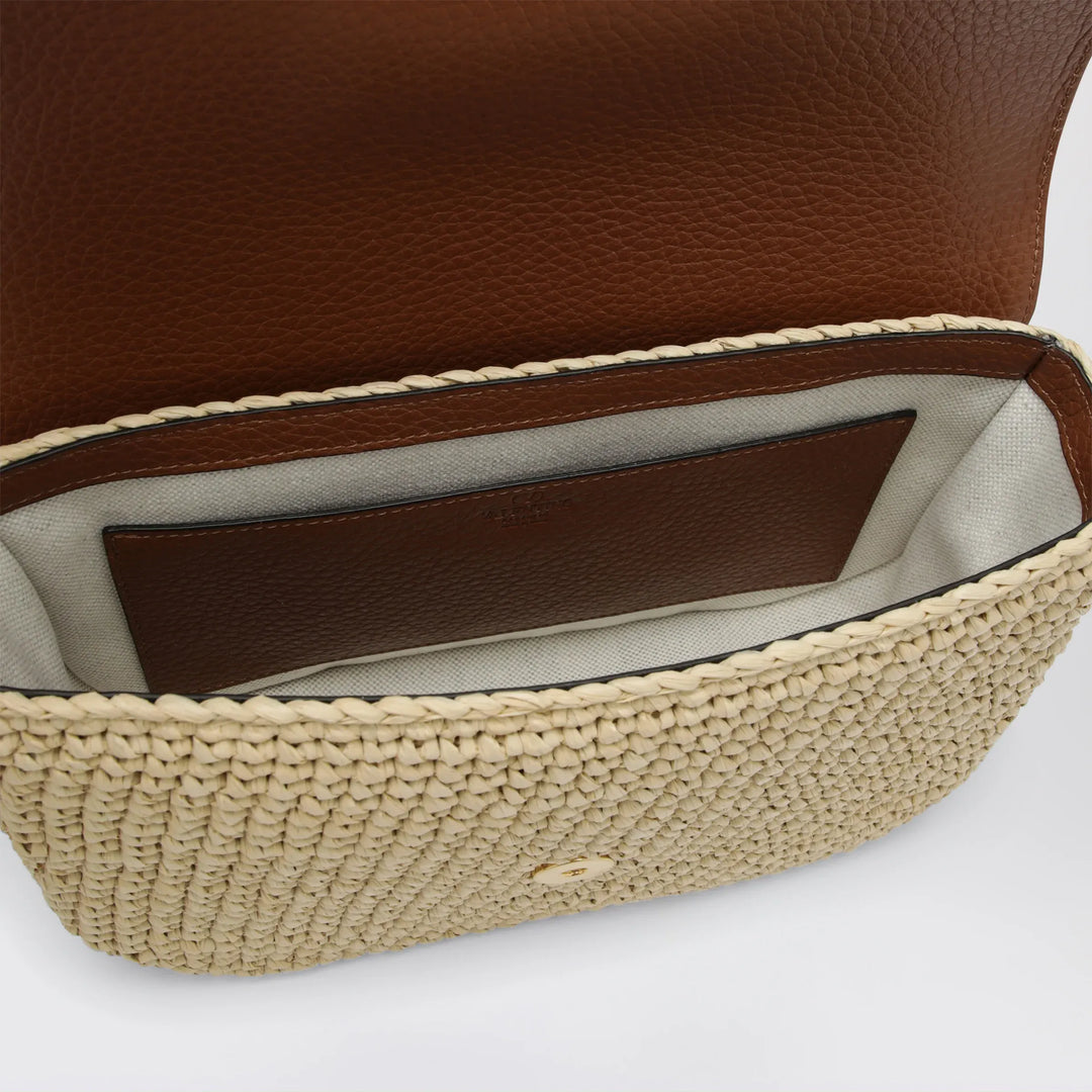 Valentino Garavani - Alltime raffia and leather bag with Cherryfic embroidered strap Brand Apparel &amp; Accessories TU