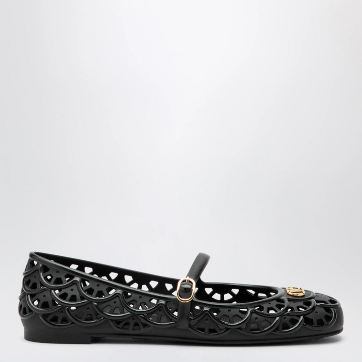 Valentino Garavani - Black VLogo Signature rubber ballet flats Brand Apparel &amp; Accessories 40 IT