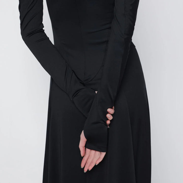 Victoria Beckham - Black asymmetric midi dress Brand Apparel &amp; Accessories