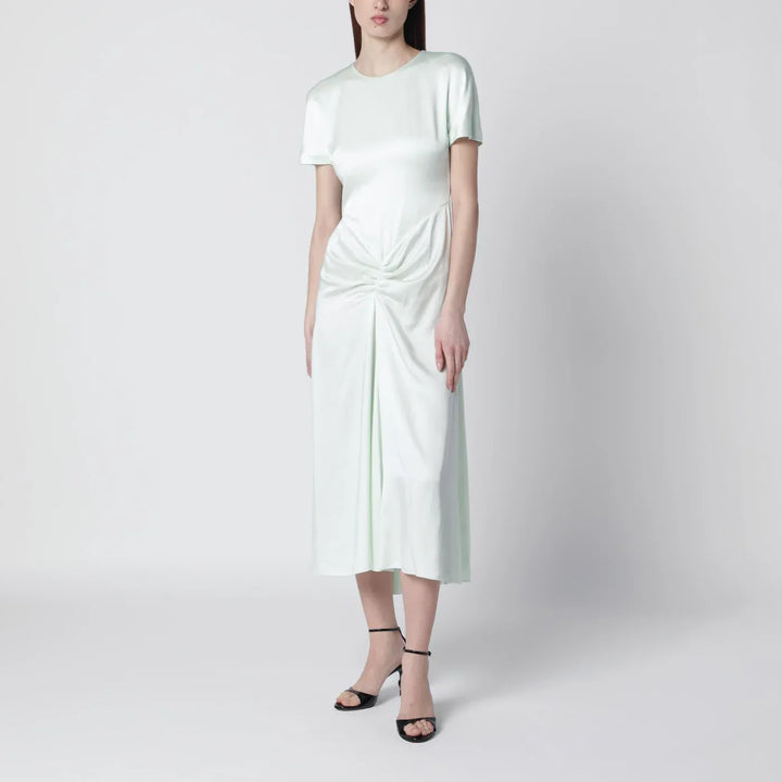 Victoria Beckham - Blaire dress with gathered waist in aloe colour Brand Apparel &amp; Accessories 10 UK
