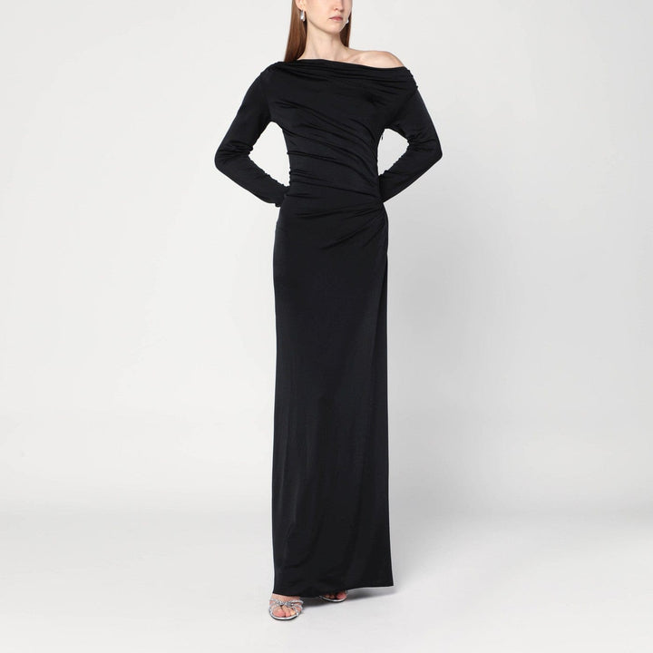 Apparel &amp; Accessories 6 UK Victoria Beckham - Long black dress in viscose jersey Brand