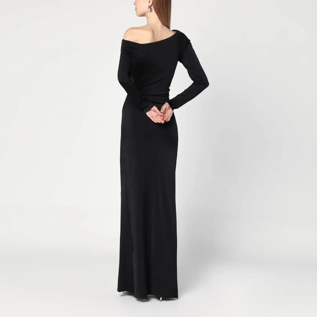Victoria Beckham - Long black dress in viscose jersey Brand Apparel &amp; Accessories 6 UK