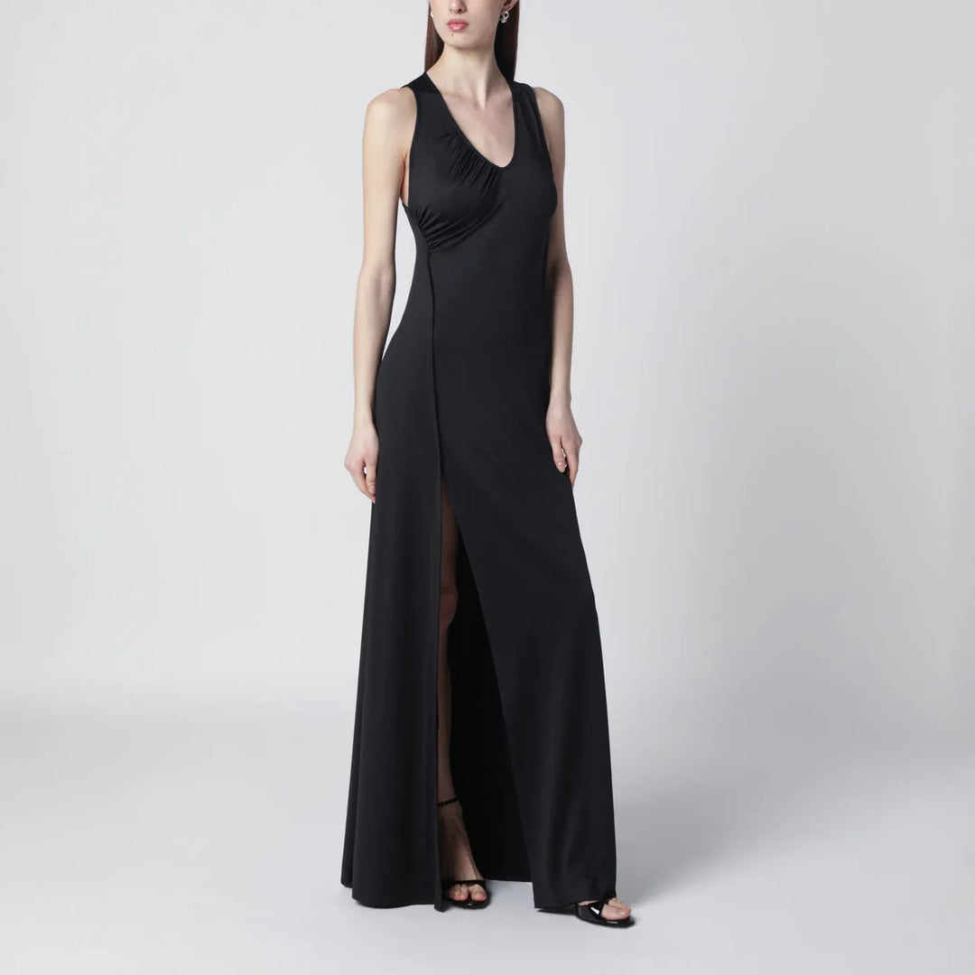 Victoria Beckham - Long black jersey dress with slit Brand Apparel &amp; Accessories 10 UK