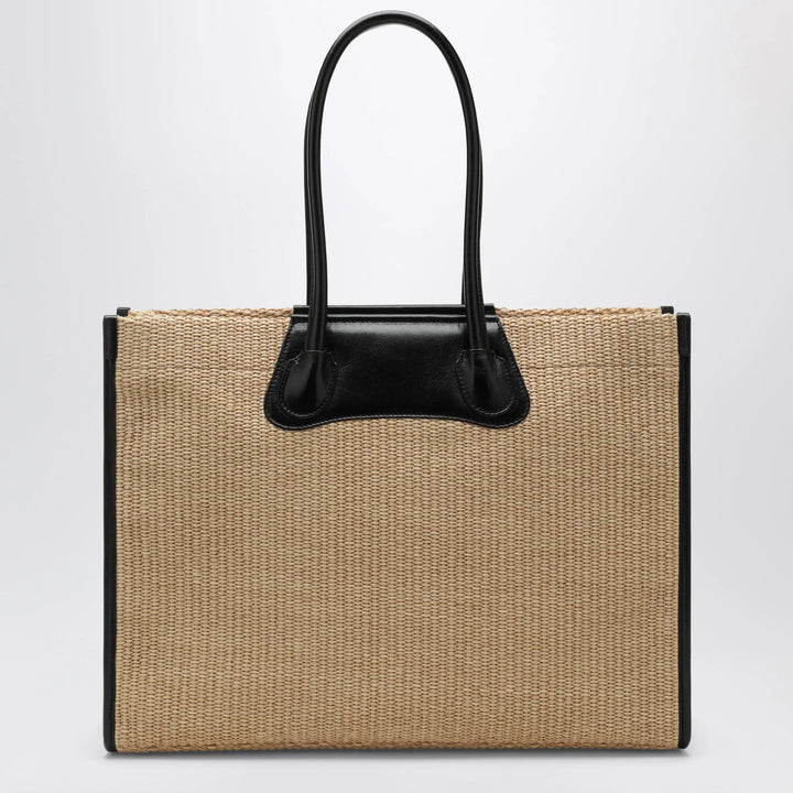 Vivienne Westwood - Troy tote bag in raffia-effect fabric, natural Brand Apparel &amp; Accessories U