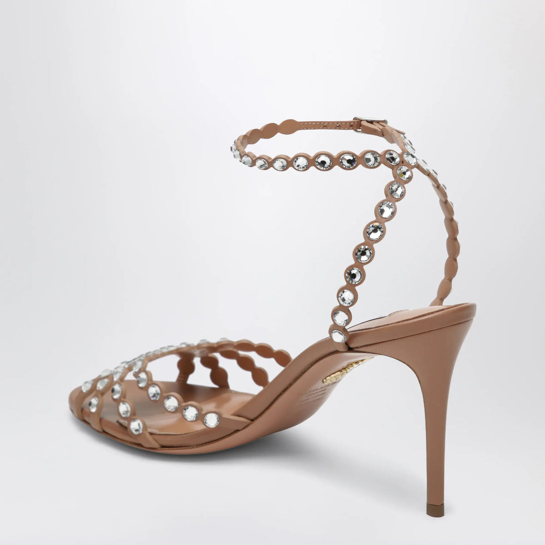 Aquazzura - Tequila Sandal crystal nappa sandals in Daisy yellow Brand