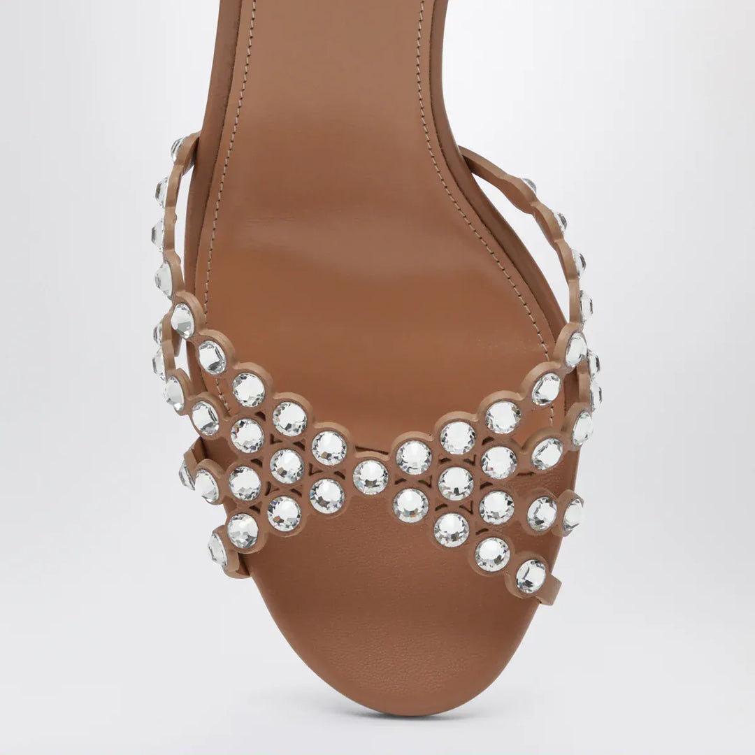 Aquazzura - Tequila Sandal crystal nappa sandals in Daisy yellow Brand