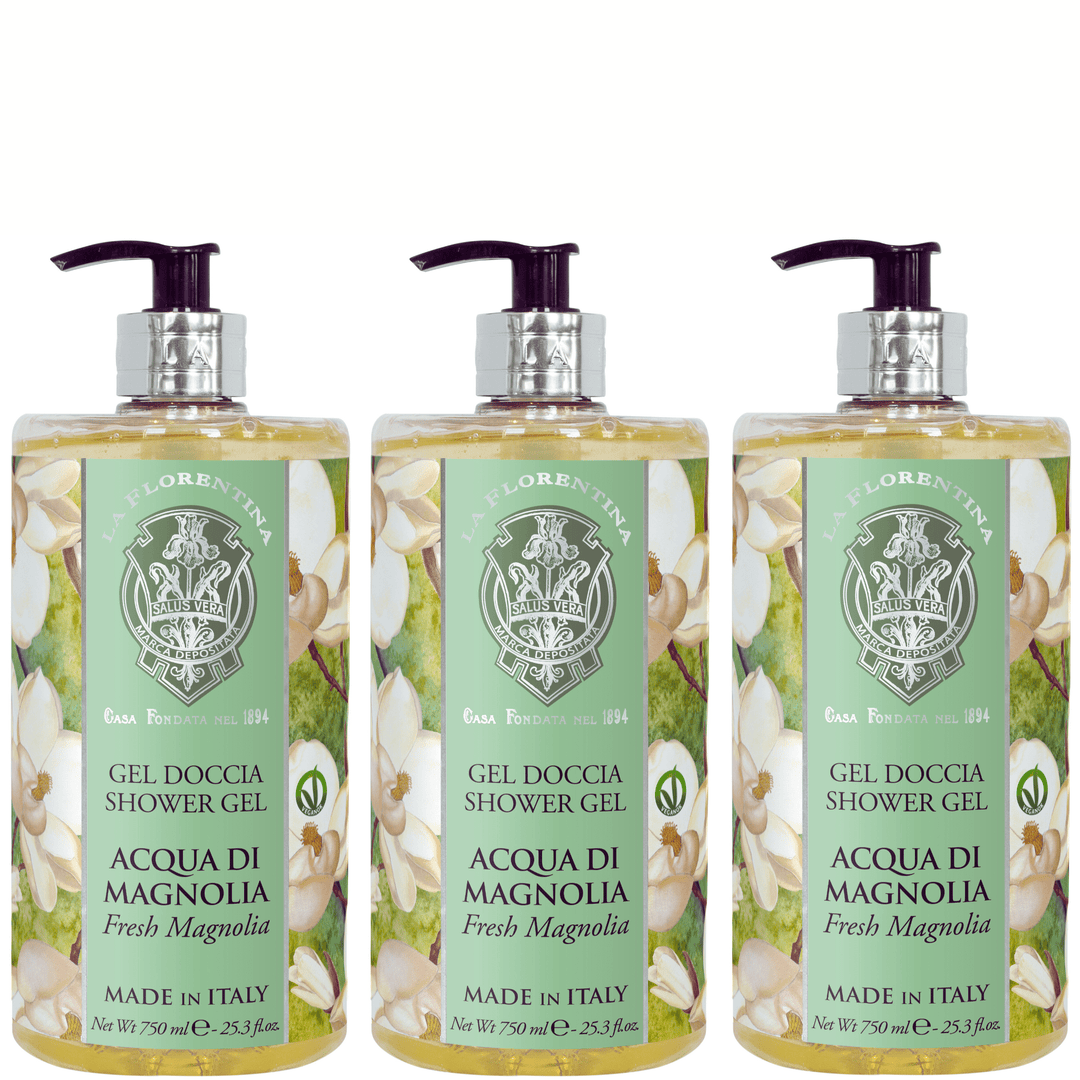 La Florentina Bath Foam & Shower Gel La Florentina Fresh Magnolia Shower Gel 750ml Set of 3pcs Brand