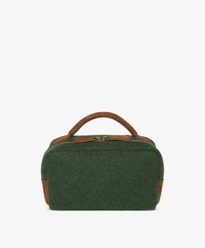 My Style Bags Personalised Berkeley Felt Beauty Case – Green Brand Beauty Case