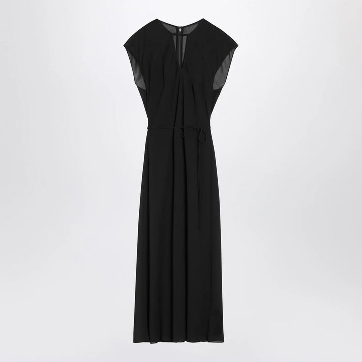 Calvin Klein - Black midi dress with belt Brand Belts 34 DK