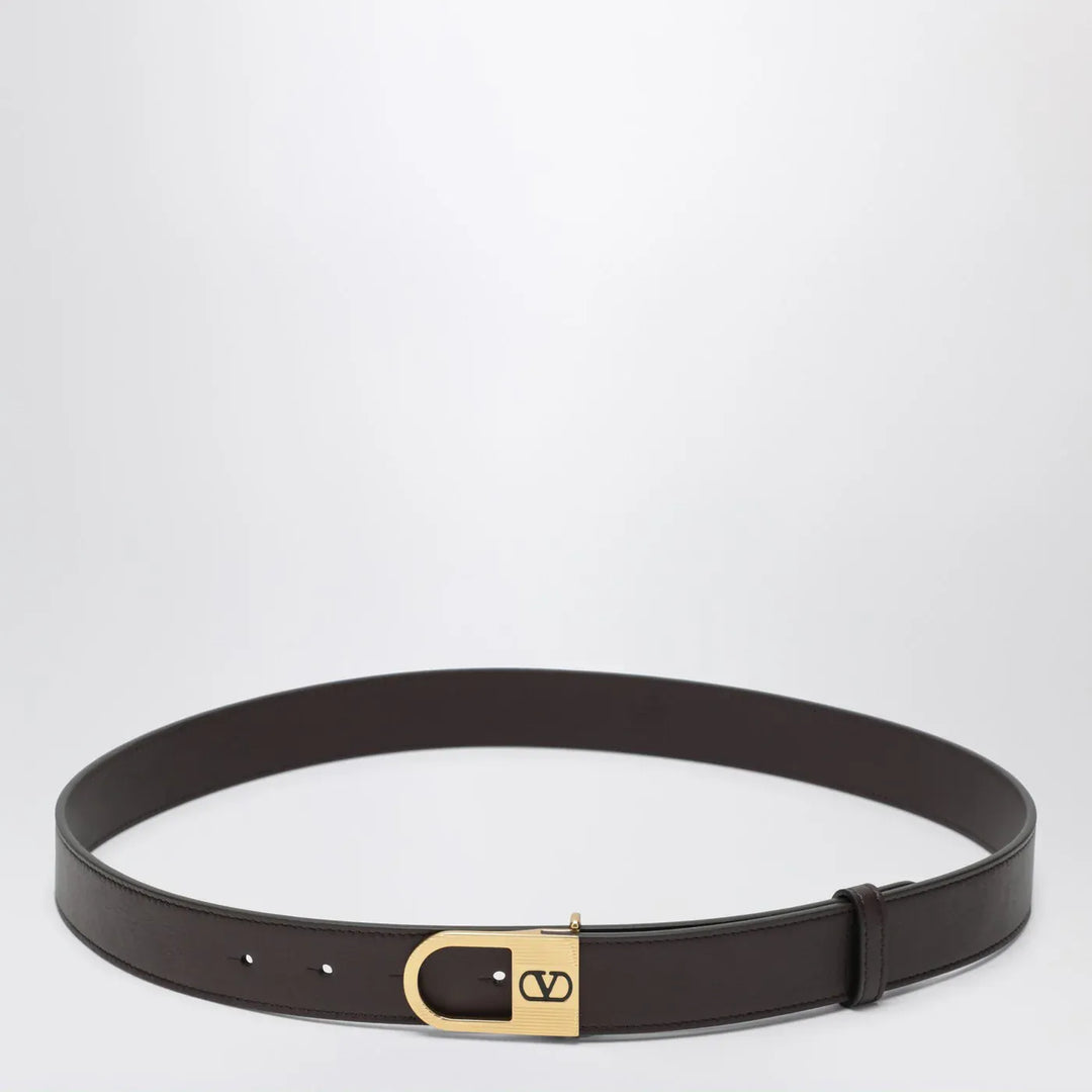 Valentino Garavani - Brown Vlogo Signature belt Brand Belts 105 EU