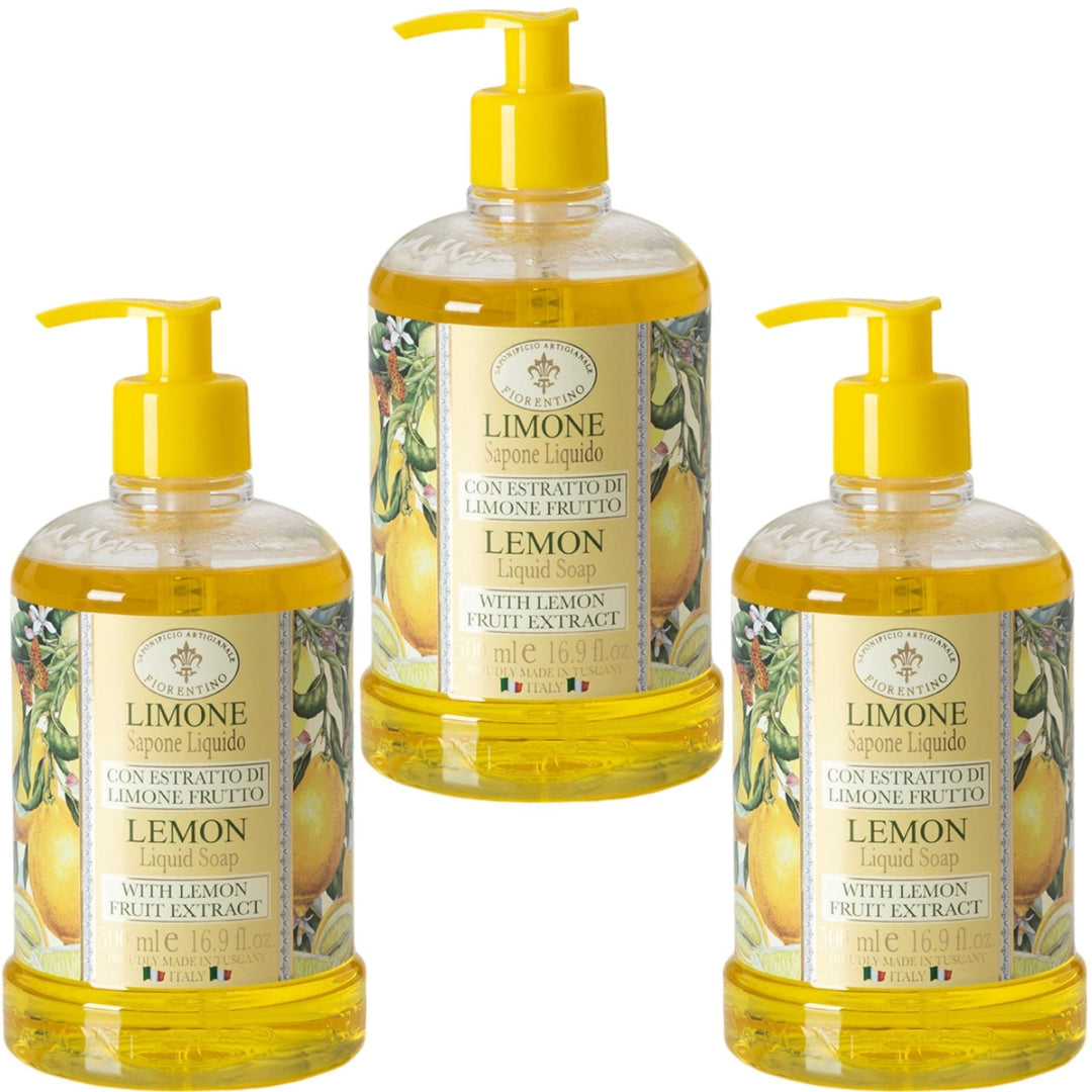 Saponificio Artigianale Fiorentino Body and Hand Wash w/ Soap Bundles Saponificio Artigianale Fiorentino Lemon Hand Wash Bundle Set 3Pcs Saponificio Artigianale Fiorentino Lemon Hand Wash Bundle Set 3Pcs Brand