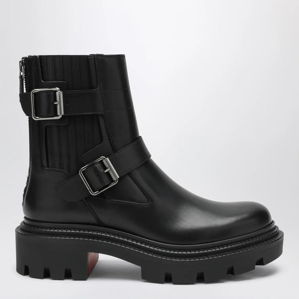 Christian Louboutin - Black leather biker boots Brand Boots 37 IT