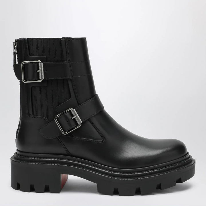 Christian Louboutin - Black leather biker boots Brand Boots 37 IT