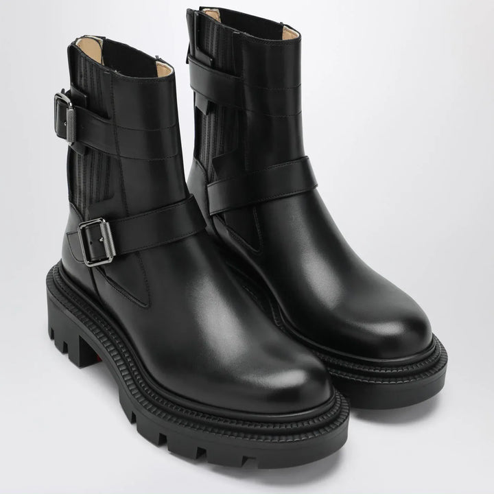 Christian Louboutin - Black leather biker boots Brand Boots 37 IT