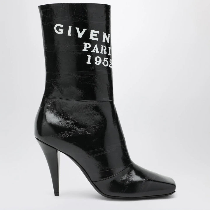Givenchy - Black Sliced Square GIVENCHY Tape ankle boots Brand Boots